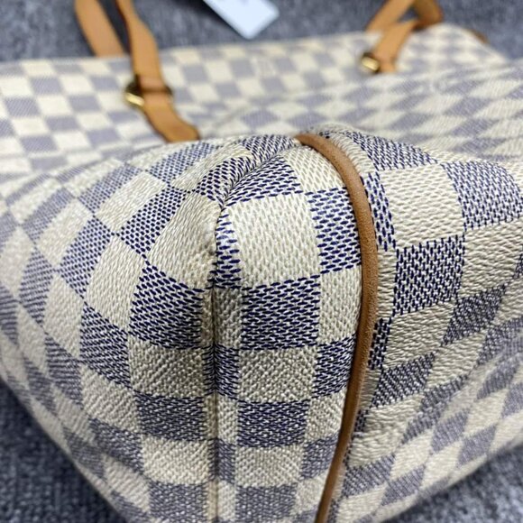 100% Authentic Louis Vuitton Totally White Damier Azur Canvas Tote Bag - Picture 8 of 16